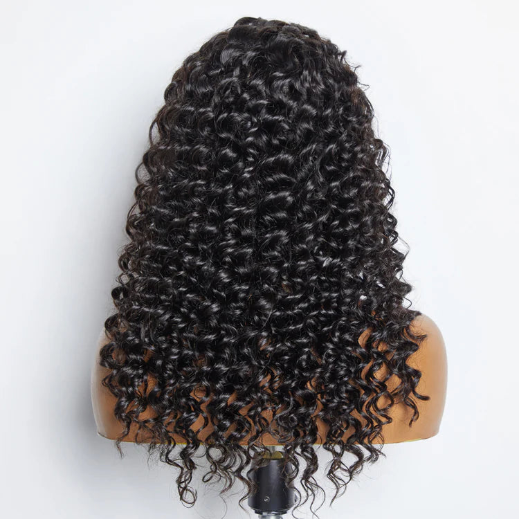 Bailey Hair Company Glueless 3D Cap Pre-bleached Deep Wave 13x4 Transparent Lace Front Wig 150% Density