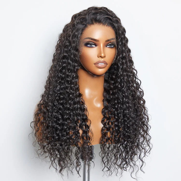 Bailey Hair Company Glueless 3D Cap Pre-bleached Water Wave 13x4 Transparent Lace Front Wig 150% Density