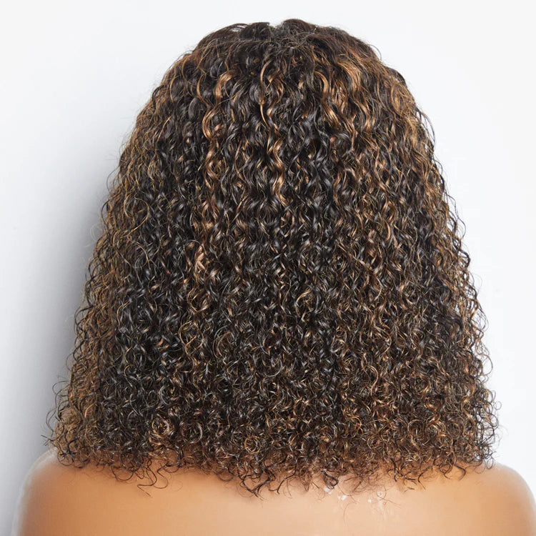 Bailey Hair Company 14 inch 5"x5" Closure Lace Wig Kinky Curly Brazilian Human Virgin Hair 150% Density