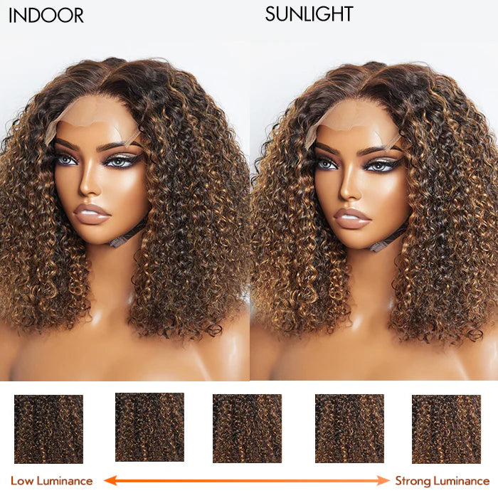 Bailey Hair Company 14 inch 5"x5" Closure Lace Wig Kinky Curly Brazilian Human Virgin Hair 150% Density