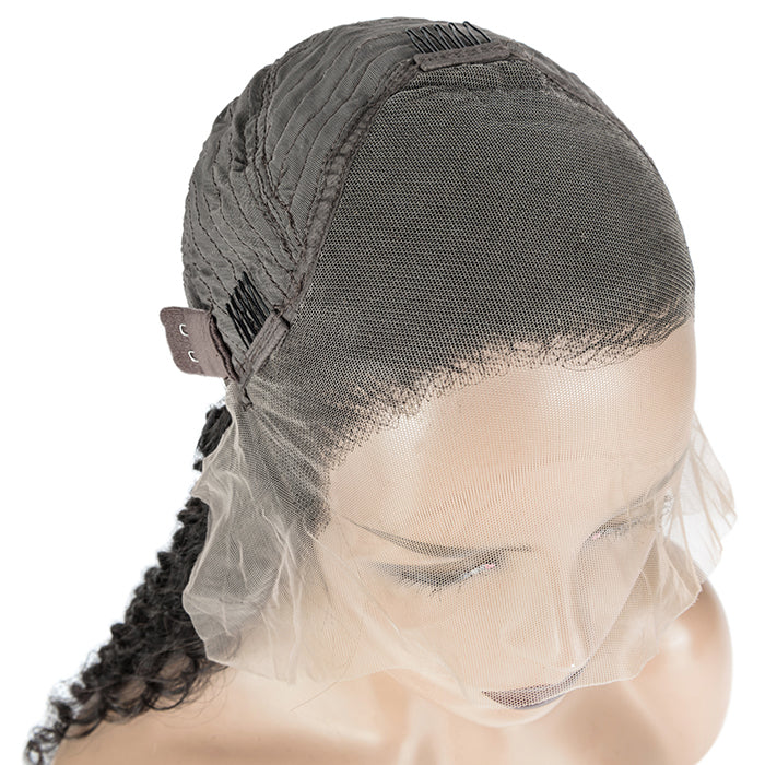 Bailey Hair Company Glueless 3D Cap Pre-bleached Deep Wave 13x4 Transparent Lace Front Wig 150% Density