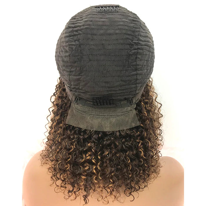 Bailey Hair Company 14 inch 5"x5" Closure Lace Wig Kinky Curly Brazilian Human Virgin Hair 150% Density