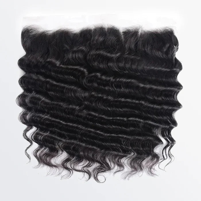 Bailey Hair Company 14-20 Inch 13" x 4" Loose Deep Wavy Free Parted Frontal #1B Natural Black