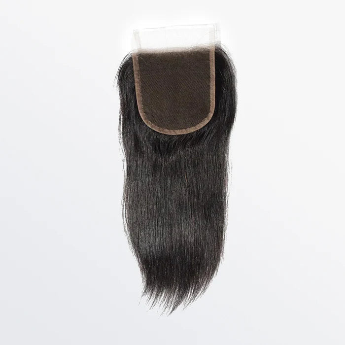 Bailey Hair Company 12-20 Inch 4.5" x 4.5" Upgrade Straight Free Parted Lace Closure #1B Natural Black