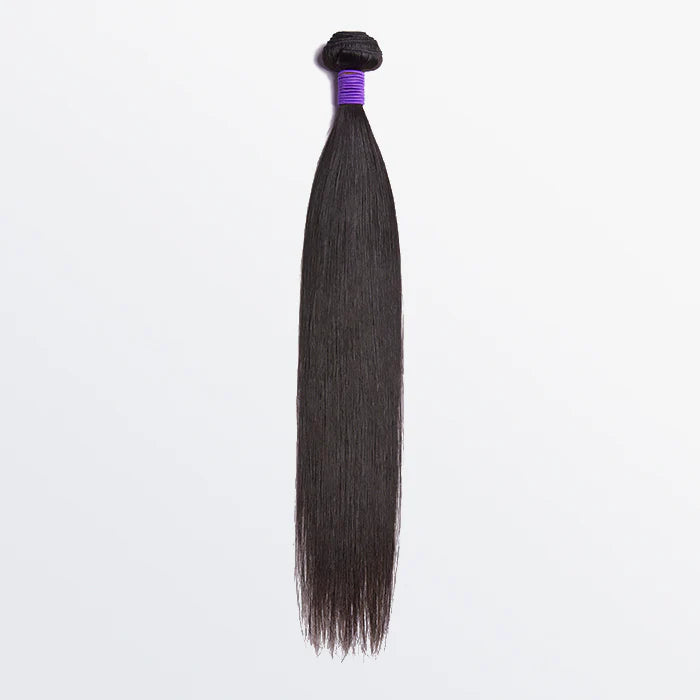 Bailey Hair Company 10-30 Inch 12A Premium Raw Indian Hair Straight #1B Natural Black |One Bundle