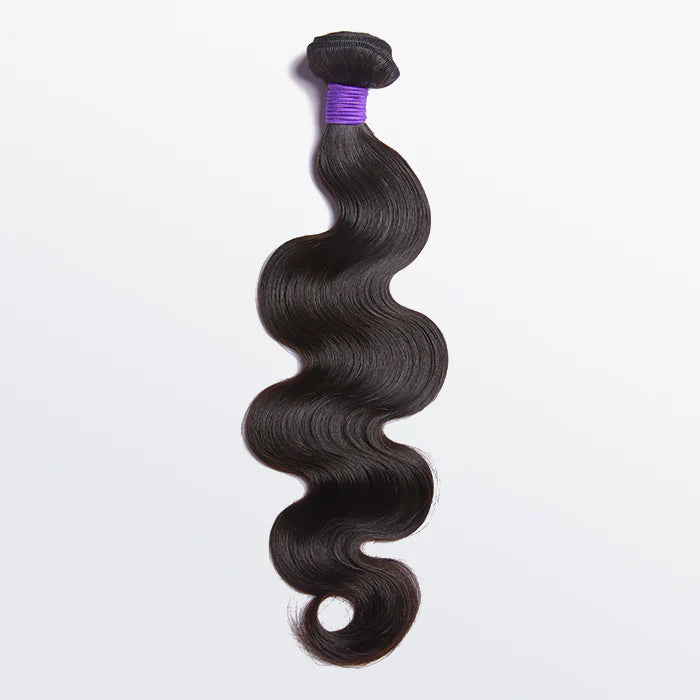 Bailey Hair Company 10-30 Inch 12A Premium Raw Indian Hair Body Wavy #1B Natural Black|One Bundle