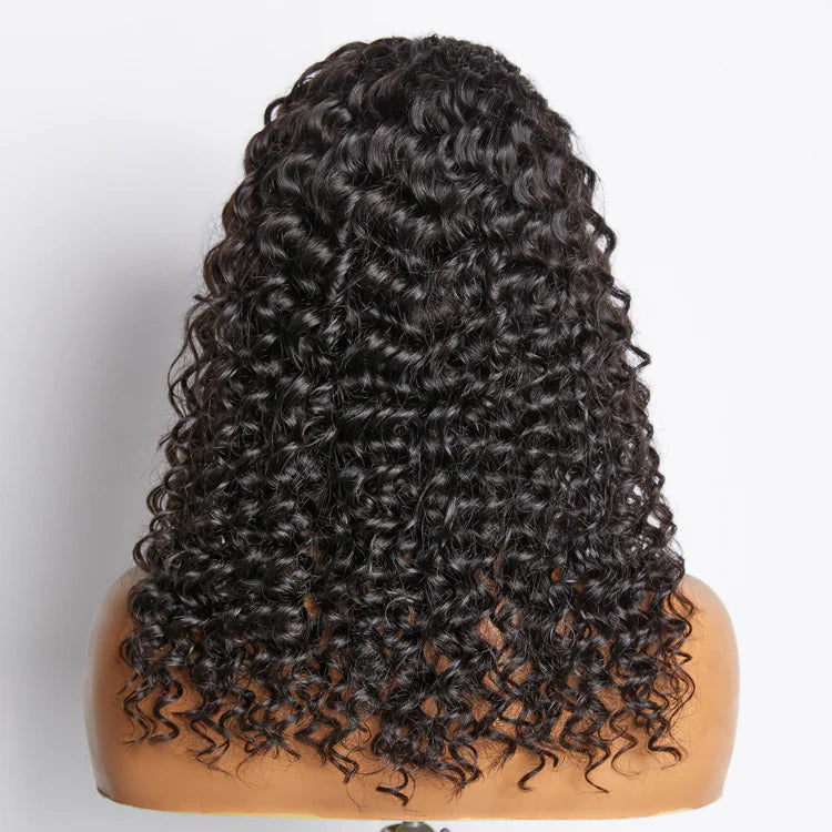Bailey Hair Company Glueless 3D Cap Pre-bleached Deep Curly 13x4 Transparent Lace Front Wig 150% Density