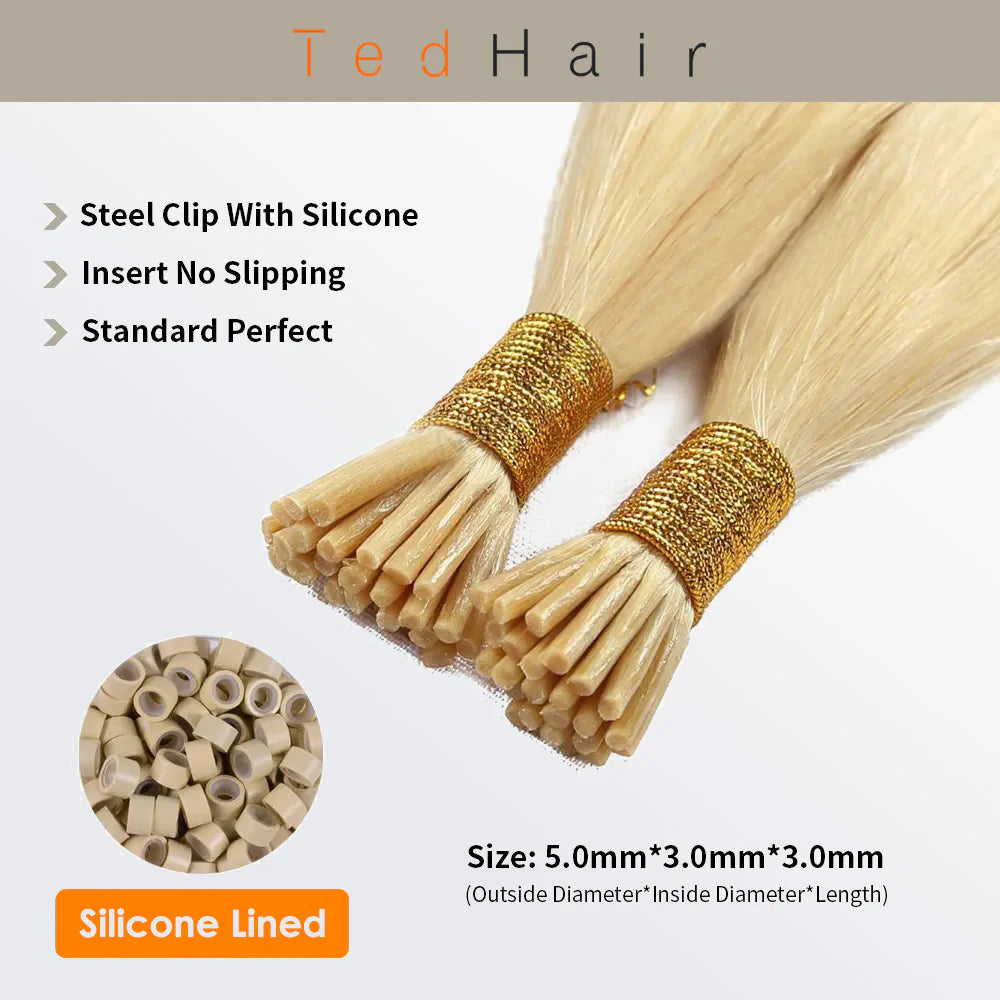 Bailey Hair Company I Tip Hair Extensions Natural Remy Human Hair (#613 Lightest Blonde )