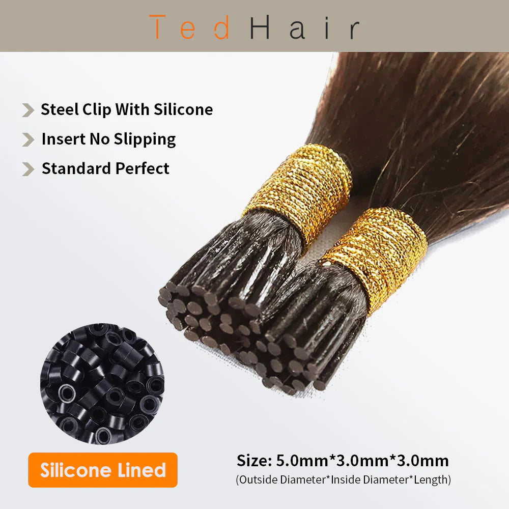 Bailey Hair Company I Tip Hair Extensions Natural Remy Human Hair (#8 Light Brown)
