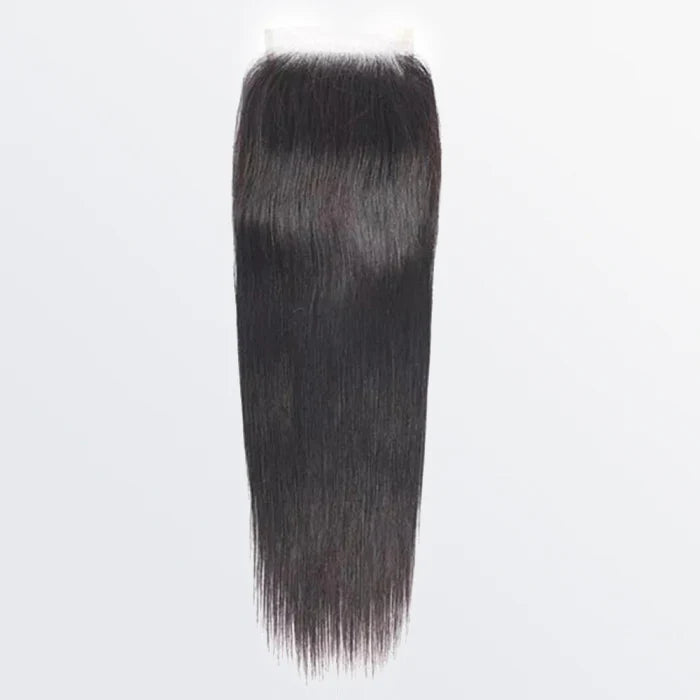 Bailey Hair Company 14-20 Inch 5" x 5" HD Straight Free Parted Lace Closure #1B Natural Black