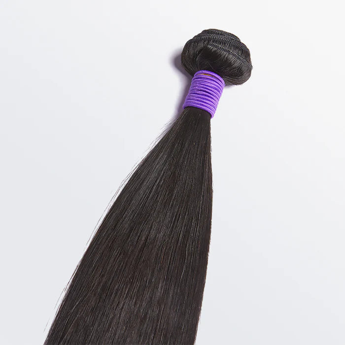 Bailey Hair Company 10-30 Inch 12A Premium Raw Indian Hair Straight #1B Natural Black |One Bundle
