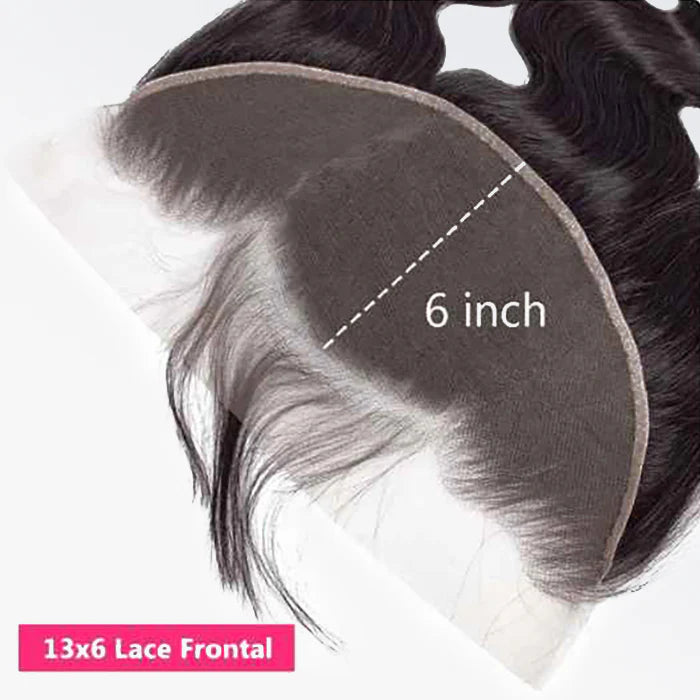 Bailey Hair Company 14-20 Inch 13" x 6" HD Body Wavy Free Parted Frontal #1B Natural Black
