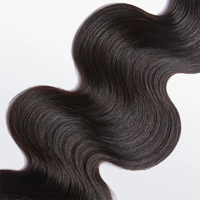 Bailey Hair Company 10-30 Inch 12A Premium Raw Indian Hair Body Wavy #1B Natural Black|One Bundle