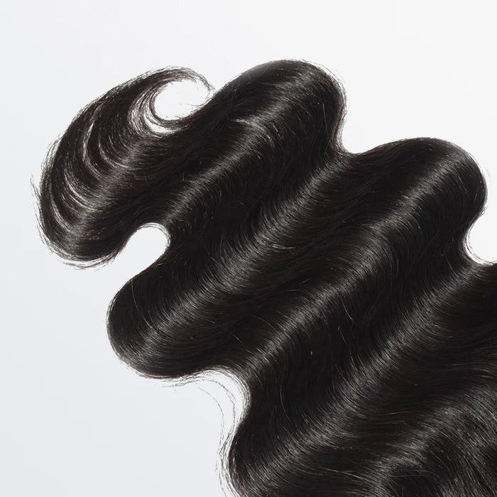 Bailey Hair Company 12-20 Inch 4.5" x 4.5" Upgrade Body Wavy Free Parted Lace Closure #1B Natural Black