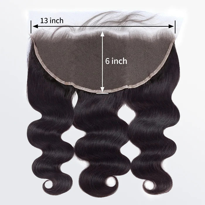 Bailey Hair Company 14-20 Inch 13" x 6" HD Body Wavy Free Parted Frontal #1B Natural Black