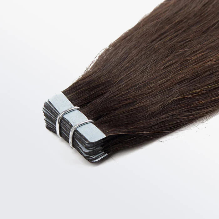 Bailey Hair Company Premium Quality Straight Tape In Remy Hair Extensions #2 Darkest Brown