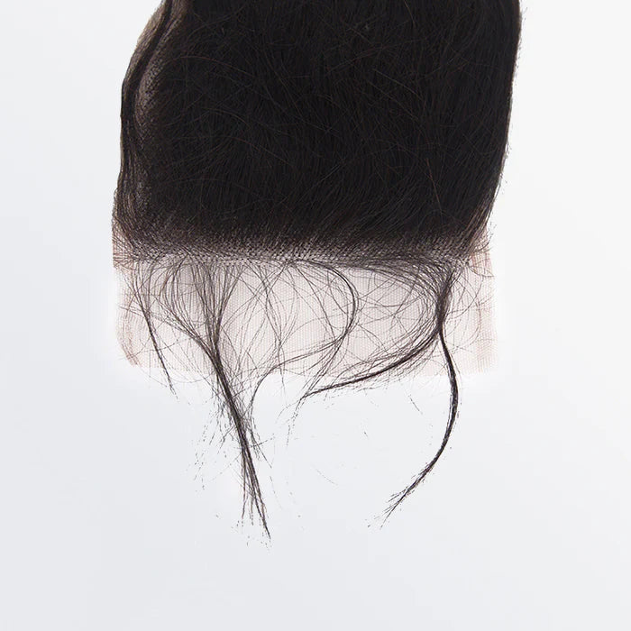 Bailey Hair Company 12-20 Inch 4" x 4" Ocean Wavy Free Parted Lace Closure #1B Natural Black