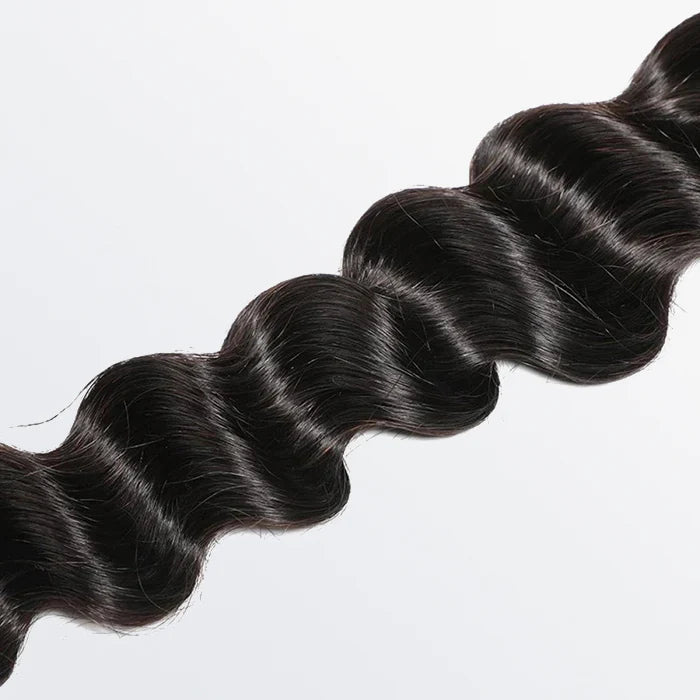Bailey Hair Company 12-26 Inch Loose Deep Virgin Brazilian Hair #1B Natural Black