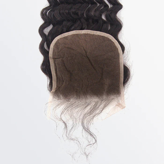 Bailey Hair Company 14-20 Inch 5" x 5" Deep Wavy Free Parted Lace Closure #1B Natural Black