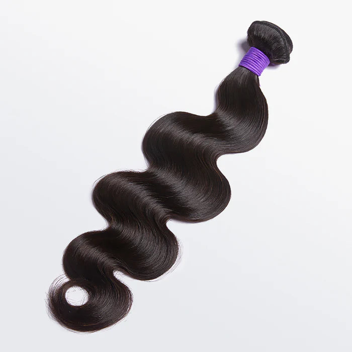 Bailey Hair Company 10-30 Inch 12A Premium Raw Indian Hair Body Wavy #1B Natural Black|One Bundle