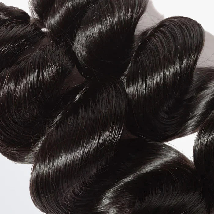 Bailey Hair Company 10-30 Inch Loose Wavy Virgin Brazilian Hair #1B Natural Black