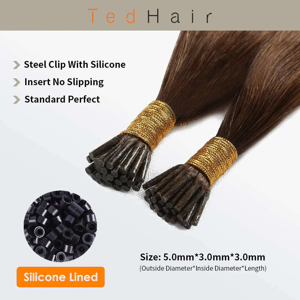 Bailey Hair Company I Tip Hair Extensions Natural Remy Human Hair (#4 Chocolate Brown)