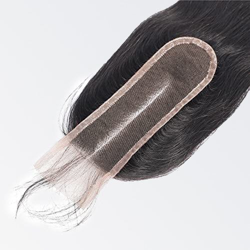 Bailey Hair Company 12-20 Inches 2" x 6" Upgrade Straight Transparent Lace Closure #1B Natural Black
