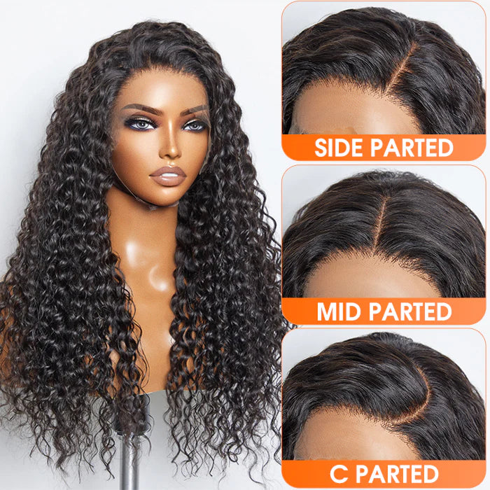 Bailey Hair Company Glueless 3D Cap Pre-bleached Water Wave 13x4 Transparent Lace Front Wig 150% Density