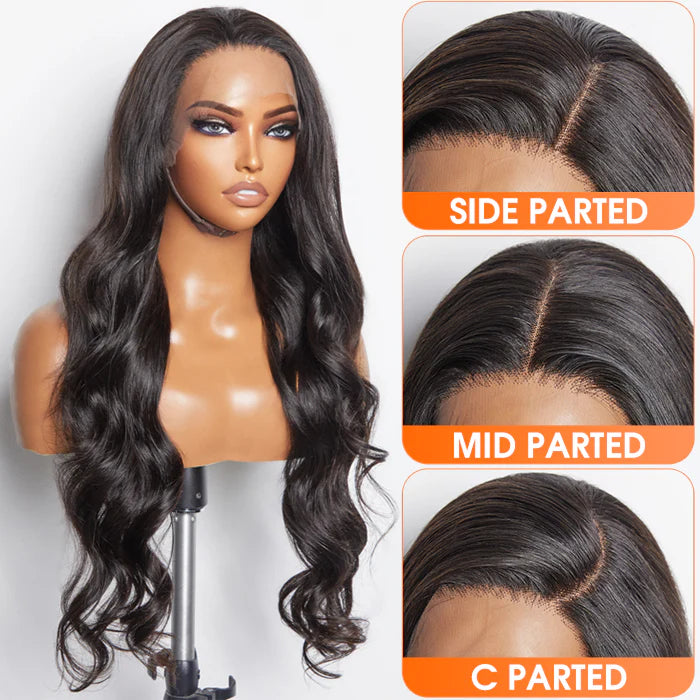 Bailey Hair Company 13x6 Glueless 3D Cap Pre-bleached Body Wave Transparent Lace Front Wig 150% Density