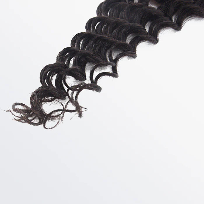 Bailey Hair Company 12-20 Inch 4" x 4" Deep Wavy Free Parted Lace Closure #1B Natural Black