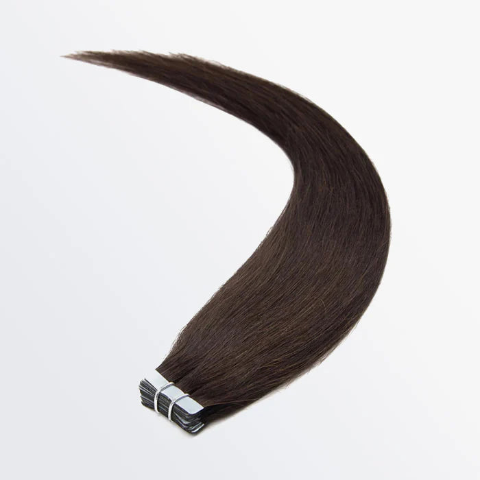 Bailey Hair Company Premium Quality Straight Tape In Remy Hair Extensions #2 Darkest Brown
