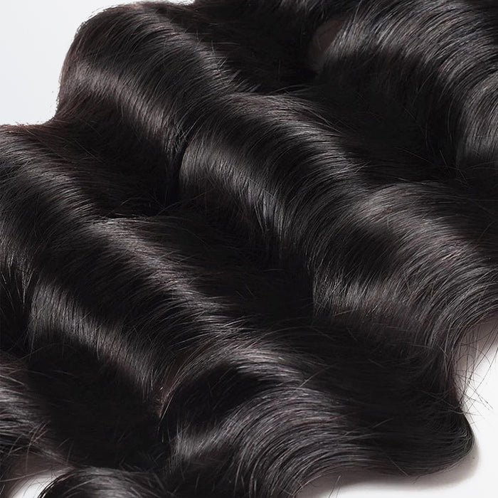 Bailey Hair Company 12-26 Inch Loose Deep Virgin Brazilian Hair #1B Natural Black