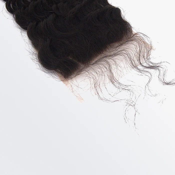 Bailey Hair Company 14-20 Inch 5" x 5" Deep Wavy Free Parted Lace Closure #1B Natural Black