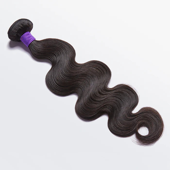 Bailey Hair Company 10-30 Inch 12A Premium Raw Indian Hair Body Wavy #1B Natural Black|One Bundle