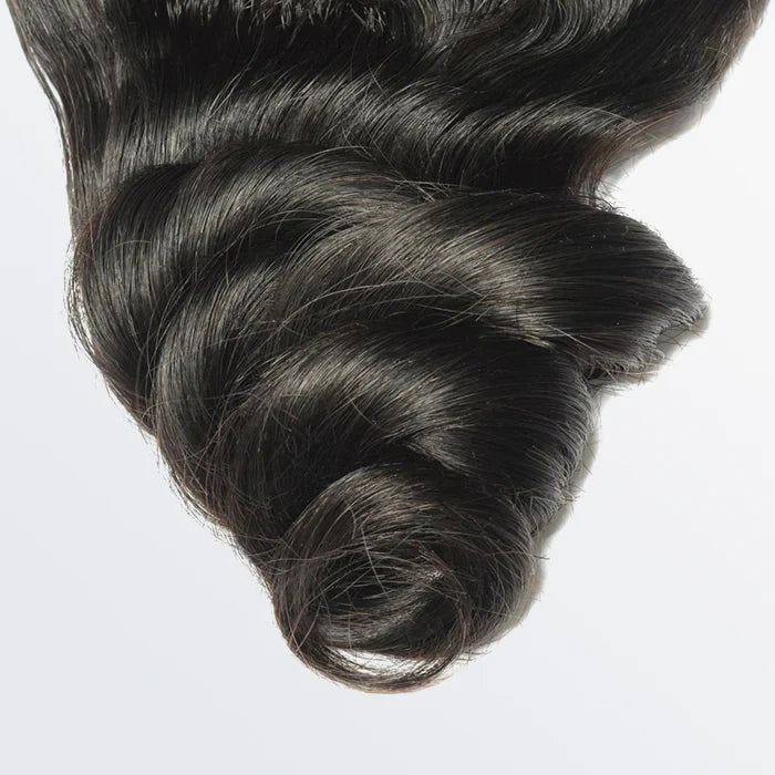 Bailey Hair Company 14-20 Inch 4" x 4" Loose Wavy Free Parted Lace Closure #1B Natural Black