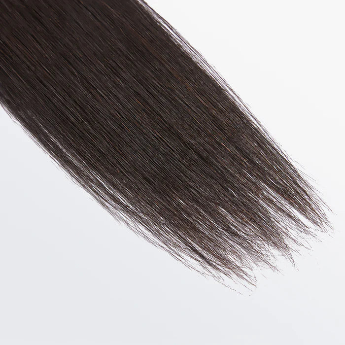Bailey Hair Company 10-30 Inch 12A Premium Raw Indian Hair Straight #1B Natural Black |One Bundle
