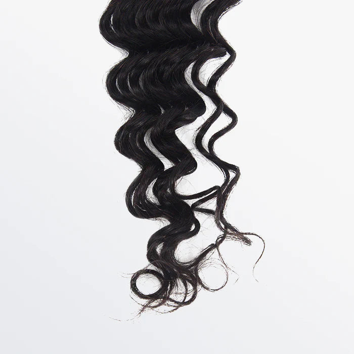 Bailey Hair Company 12-20 Inch 4" x 4" Deep Wavy Free Parted Lace Closure #1B Natural Black