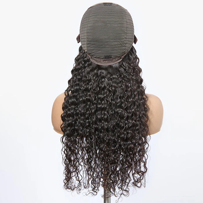 Bailey Hair Company 18-32 Inch #1B Water Wavy Brazilian Virgin Hair 5x5 Lace Closure Wigs 180% Density