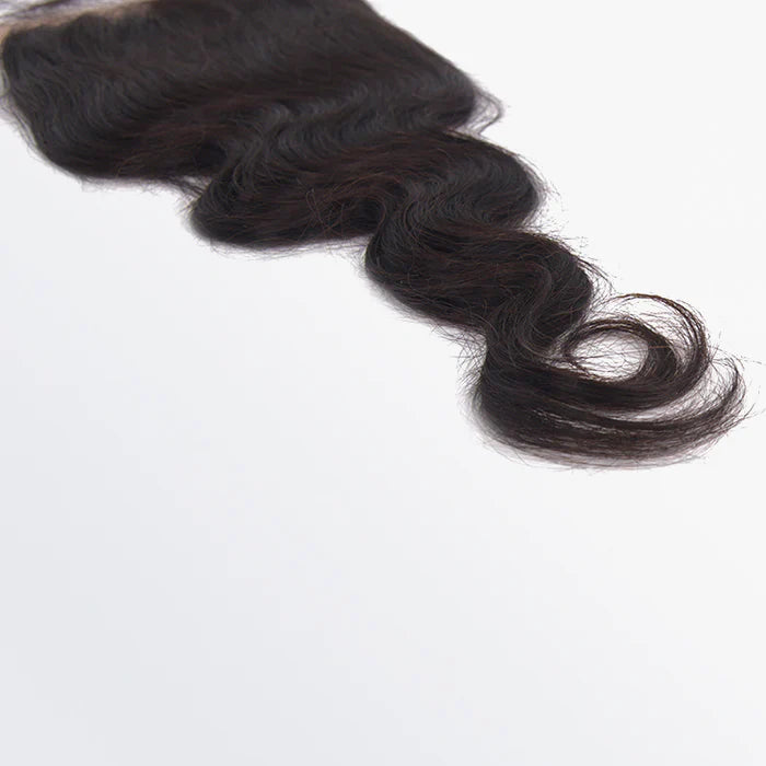 Bailey Hair Company 12-20 Inch 5" x 5" Body Wavy Free Parted Lace Closure #1B Natural Black