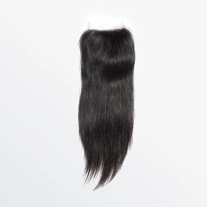 Bailey Hair Company 12-20 Inch 4.5" x 4.5" Upgrade Straight Free Parted Lace Closure #1B Natural Black