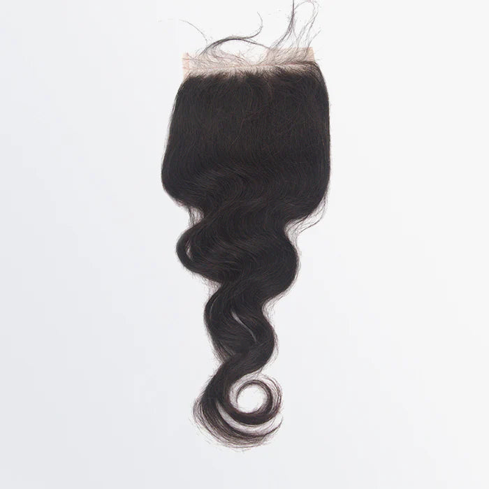 Bailey Hair Company 12-20 Inch 5" x 5" Body Wavy Free Parted Lace Closure #1B Natural Black