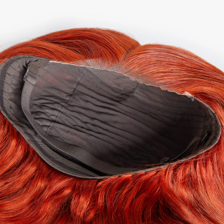 Bailey Hair Company 24 Inches 5"x5" Body Wavy Wear & Go Glueless #Orange Lace Closure Wig-100% Human Hair