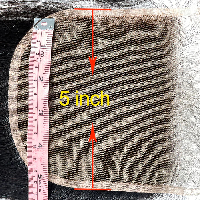 Bailey Hair Company 12-20 Inch 5" x 5" Straight Free Parted Lace Closure #1B Natural Black