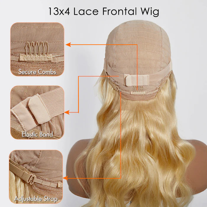 Bailey Hair Company 16-30 Inch Pre-Plucked 13"x4" #613 Body Wavy Lace Frontal Wigs 150% Density-100% Human Hair