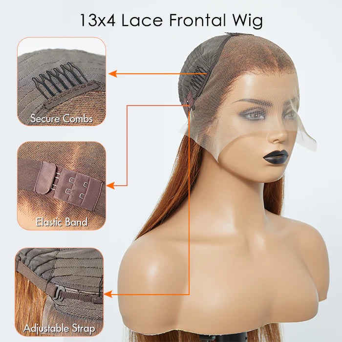 Bailey Hair Company 18-24 Inch Pre-Plucked 13"x4" Lace Front Straight Wig Free Part 150% Density-100% Human Hair