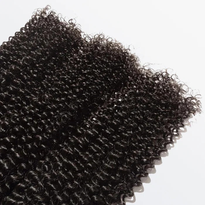 10-30 Inch Deep Curly Virgin Brazilian Hair #1B Natural Black