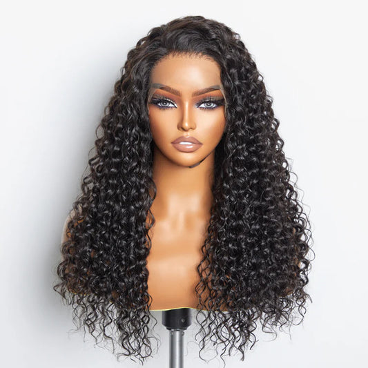 Bailey Hair Company 13x6 Glueless 3D Cap Pre-bleached Water Wave Transparent Lace Front Wig 150% Density