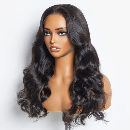 Bailey Hair Company 24 Inches 5"x5" Body Wavy Wear & Go Glueless #1B Lace Closure Wig-100% Human Hair