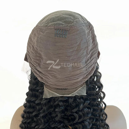 Bailey Hair Company 13x6 Glueless 3D Cap Pre-bleached Deep Curly Transparent Lace Front Wig 150% Density