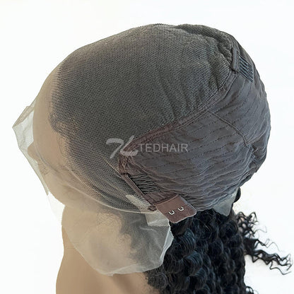 Bailey Hair Company 13x6 Glueless 3D Cap Pre-bleached Deep Curly Transparent Lace Front Wig 150% Density